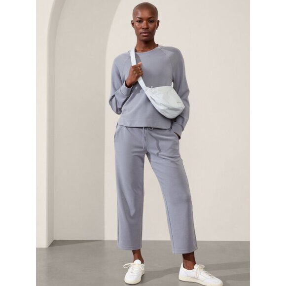 Athleta Seasoft Crewneck Sweatshirt in COSMOS gray blue, Size XS - Picture 3 of 16